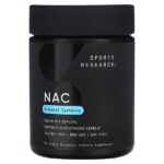 NAC, N-ацетилцистеин, 600 мг, 90 растительных капсул — Sports Research
