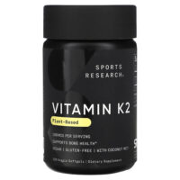 витамин K2, растительный, 100 мкг, 120 растительных капсул — Sports Research
