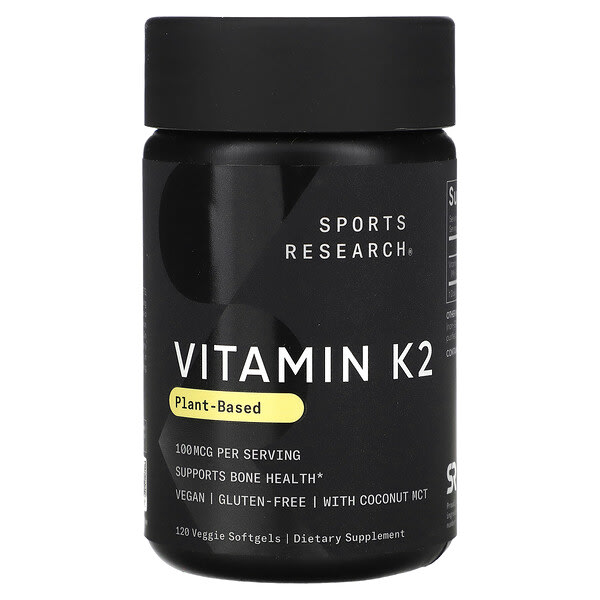 sre09189_v_8.jpg витамин K2, растительный, 100 мкг, 120 растительных капсул — Sports Research