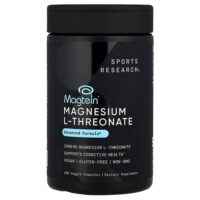 Magtein®, L-треонат магния, 180 растительных капсул (666 мг на капсулу) — Sports Research
