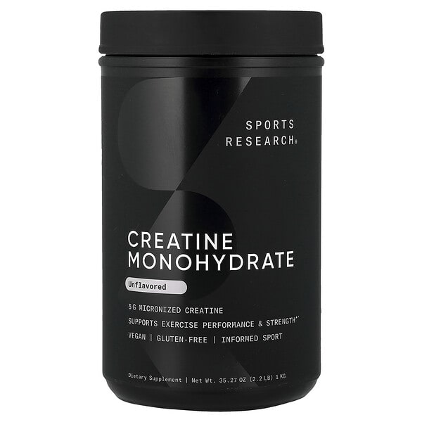 sre09336_v_8.jpg моногидрат креатина, без вкусовых добавок, 1 кг (2,2 фунта) — Sports Research