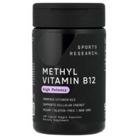 метил витамин B12, 2000 мкг, 120 растительных капсул с жидкостью — Sports Research