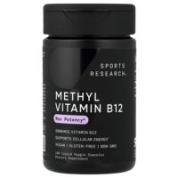 метил витамин B12, 5000 мкг, 120 растительных капсул с жидкостью — Sports Research