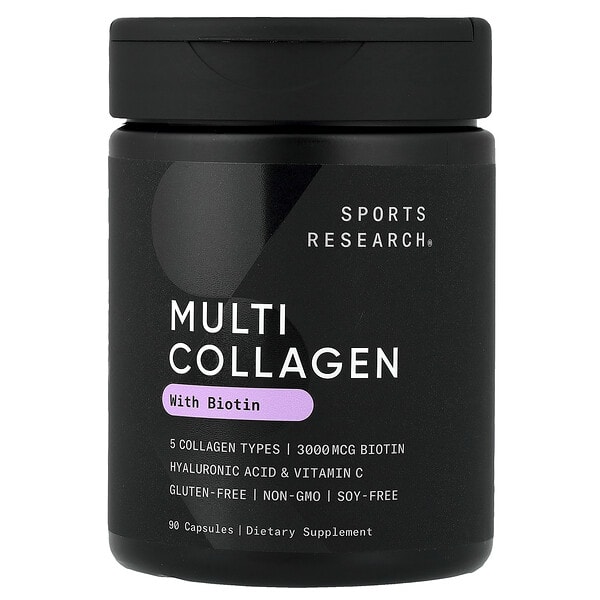 sre09410_v_8.jpg Multi Collagen, коллаген с биотином, 90 капсул — Sports Research