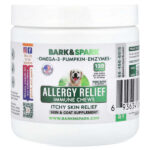 Allergy Relief Immune Chews, для снятия зуда кожи, для собак, арахисовая паста, 120 жевательных таблеток, 264 г (9,3 унции) — Bark&Spark