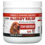 Allergy Relief, жевательные таблетки для поддержки иммунитета, для собак, 120 жевательных таблеток, 264 г (9,3 унции) — StrellaLab