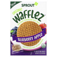 Wafflez, вафли с голубикой и яблоком, 5 пакетиков по 18 г (0,63 унции) — Sprout Organics