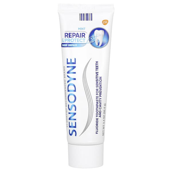 ssd84040_v_26.jpg Sensodyne, зубная паста с фторидом для чувствительных зубов, мята, 96,4 г (3,4 унции)