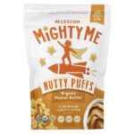 Mission MightyMe, Nutty Puffs, органическая арахисовая паста, 42 г (1,5 унции)