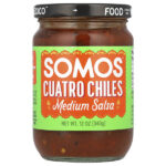 Cuatro Chiles Salsa, средняя, 340 г (12 унций) — Somos