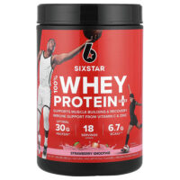100% Whey Protein Plus, клубничный смузи, 816 г (1,8 фунта) — SIXSTAR