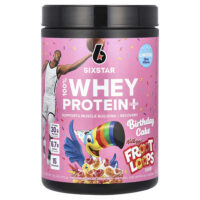 100% Whey Protein Plus, праздничный торт Kellogg's Froot Loops, 705 г (1,55 фунта) — SIXSTAR
