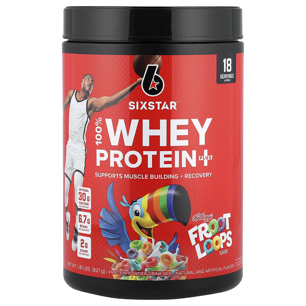 sst71735_v_24.jpg 100% Whey Protein Plus, сывороточный протеин плюс, Kellogg's®, фрукто счет, 821 г (1,81 фунта) — SIXSTAR