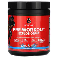 Pre-Workout Explosion 2.0, предтренировочный комплекс, замораживание, 270 г (9,52 унции) — SIXSTAR