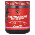 Pre-Workout Explosion 2.0, предтренировочный комплекс, розовый лимонад, 273 г (9,63 унции) — SIXSTAR