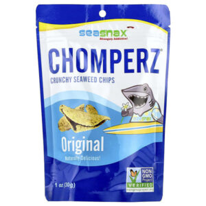 Chomperz, хрустящие чипсы из морских водорослей, оригинальный вкус, 1 унция (30 г) — SeaSnax