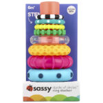 Stack of Circles™, кольцевой укладчик, от 6 месяцев, набор из 10 предметов — Sassy