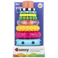 Stack of Circles™, кольцевой укладчик, от 6 месяцев, набор из 10 предметов — Sassy