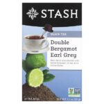 Earl Grey, черный чай, двойной бергамот, 18 чайных пакетиков, 33 г (1,1 унции) — Stash Tea