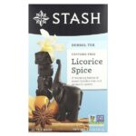травяной чай, солодка, без кофеина, 20 чайных пакетиков, 36 г (1,2 унции) — Stash Tea