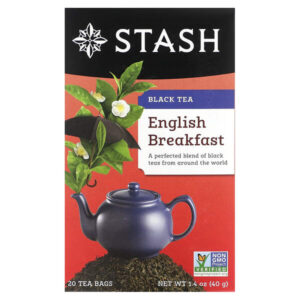Черный чай, английский завтрак, 20 чайных пакетиков, 40 г (1,4 унции) — Stash Tea