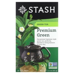 Green Tea, Green Tea, Premium Green, 20 чайных пакетиков, 40 г (1,4 унции) — Stash Tea
