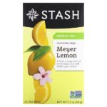 Herbal Tea, лимон Мейера, без кофеина, 20 чайных пакетиков, 38 г (1,3 унции) — Stash Tea