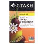 Herbal Tea, манго и маракуйя, без кофеина, 20 чайных пакетиков, 38 г (1,3 унции) — Stash Tea