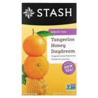White Tea, Daydream с мандарином и медом, 18 чайных пакетиков, 35 г (1,2 унции) — Stash Tea