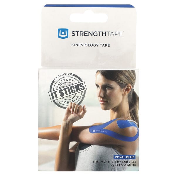 stp40507_v_12.jpg Kinesiology Tape, темно-синий, 20 предварительно нарезанных полосок — Strengthtape