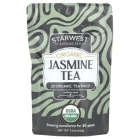 Органический жасминовый чай, 20 чайных пакетиков, 40 г (1,4 унции) — Starwest Botanicals