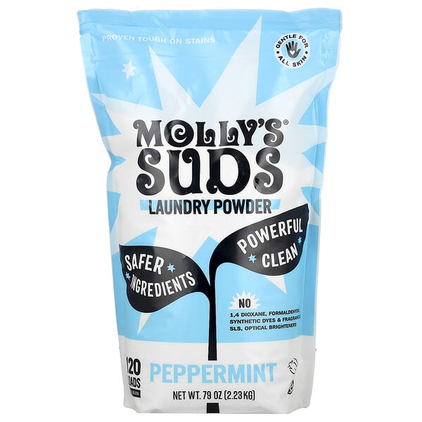 sud00600_v_45.jpg Стиральный порошок, перечная мята, 2,23 кг (79 унций) — Molly's Suds