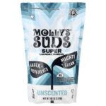 Super Laundry Powder, порошок для стирки, без запаха, 60 загрузок, 1,7 кг (60 унций) — Molly's Suds