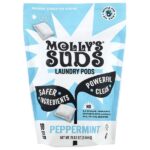 капсулы для стирки, с перечной мятой, 60 капсул, 0,84 кг (29,63 унции) — Molly's Suds