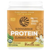 Protein Classic Plus, протеин на растительной основе, ванильный вкус, 375 г (13,2 унций) — Sunwarrior
