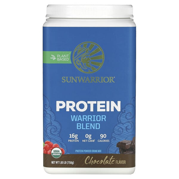 suw02425_v_78.jpg Warrior Blend Protein, с шоколадом, 750 г (1,65 фунта) — Sunwarrior