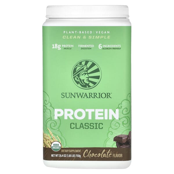 suw02588_v_34.jpg классический протеин, со вкусом шоколада, 750 г (1,65 фунта) — Sunwarrior