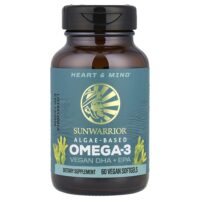 Омега-3, ДГК + ЭПК для веганов, 60 веганских мягкий таблеток — Sunwarrior