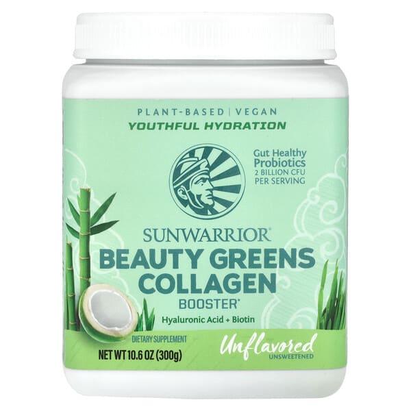 suw02840_v_24.jpg Beauty Greens Collagen Booster, без добавок, 300 г (10,6 унции) — Sunwarrior