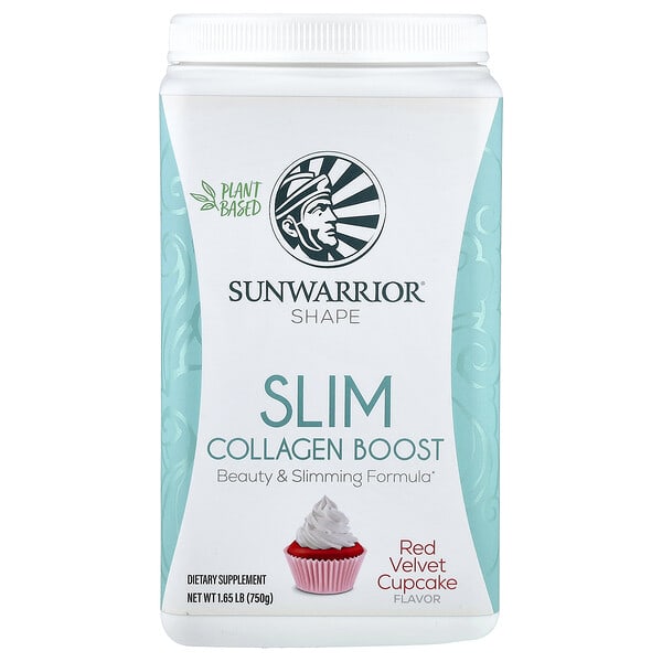 suw92024_v_24.jpg Shape, Slim Collagen Boost, кекс с красным бархатом, 750 г (1,65 фунта) — Sunwarrior