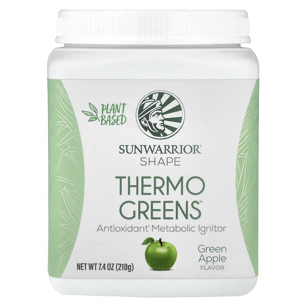 suw92030_v_32.jpg Shape, Thermo Greens™, со вкусом зеленого яблока, 210 г (7,4 унции) — Sunwarrior