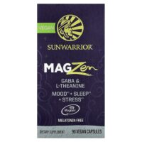 MagZen, ГАМК и L-теанин, 90 веганских капсул — Sunwarrior