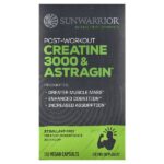 Creatine 3000 и Astragin® для приема после тренировки, 120 веганских капсул — Sunwarrior