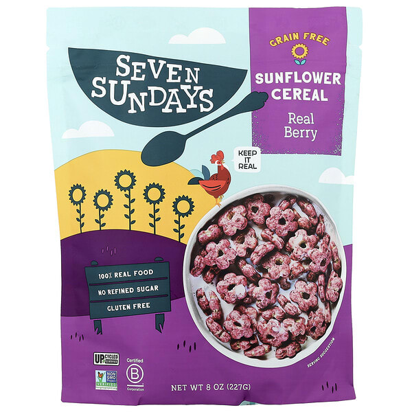 svs00376_v_2.jpg Подсолнечные хлопья, настоящие ягоды, 227 г (8 унций) — Seven Sundays