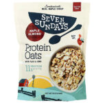 Protein Oats with Flax & Chia, клен и миндаль, 454 г (16 унций) — Seven Sundays