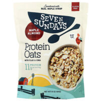 Protein Oats with Flax & Chia, клен и миндаль, 454 г (16 унций) — Seven Sundays
