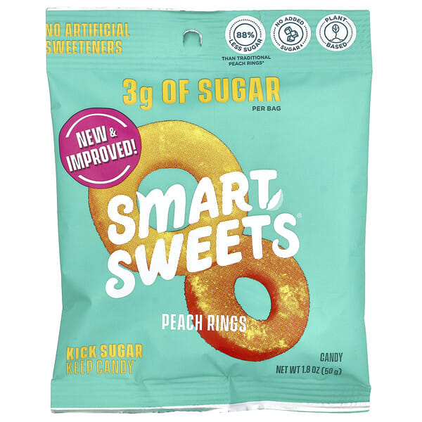 swe20054_v_14.jpg Peach Rings, персик, 50 г (1,8 унции) — SmartSweets