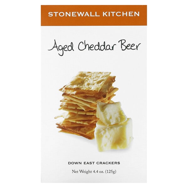 swk03100_v_8.jpg Down East Crackers, выдержанное пиво с чеддером, 125 г (4,4 унции) — Stonewall Kitchen