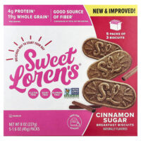 Sweet Loren's, печенье для завтрака, с корицей и сахаром, 5 пакетиков по 45 г (1,6 унции)