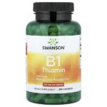 витамин B1 и тиамин, 100 мг, 250 капсул — Swanson